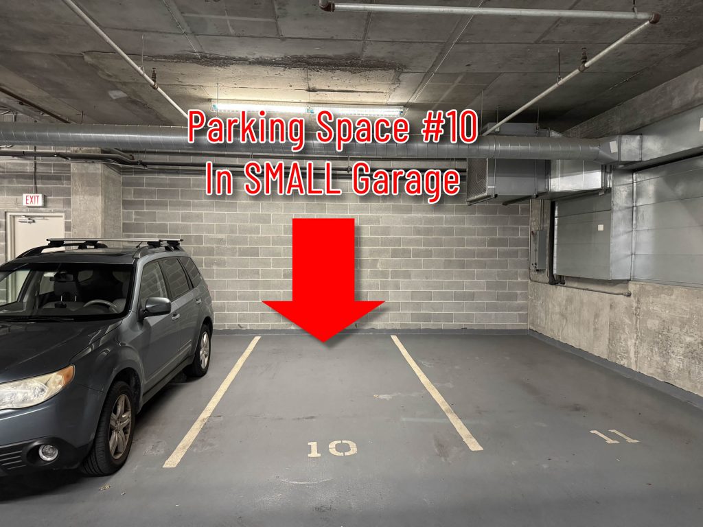 parking space #10 in small garage